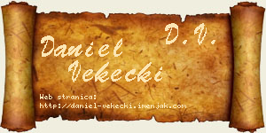 Daniel Vekecki vizit kartica
